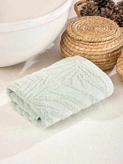 Турецкое махровое полотенце METEOR A593 KONTES Светло-зеленый